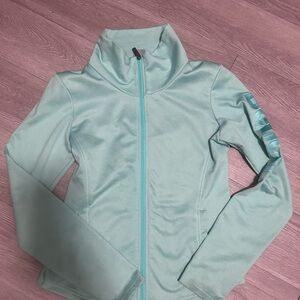 Bench Women's Light Aqua Zip-Up Sweater Jacket